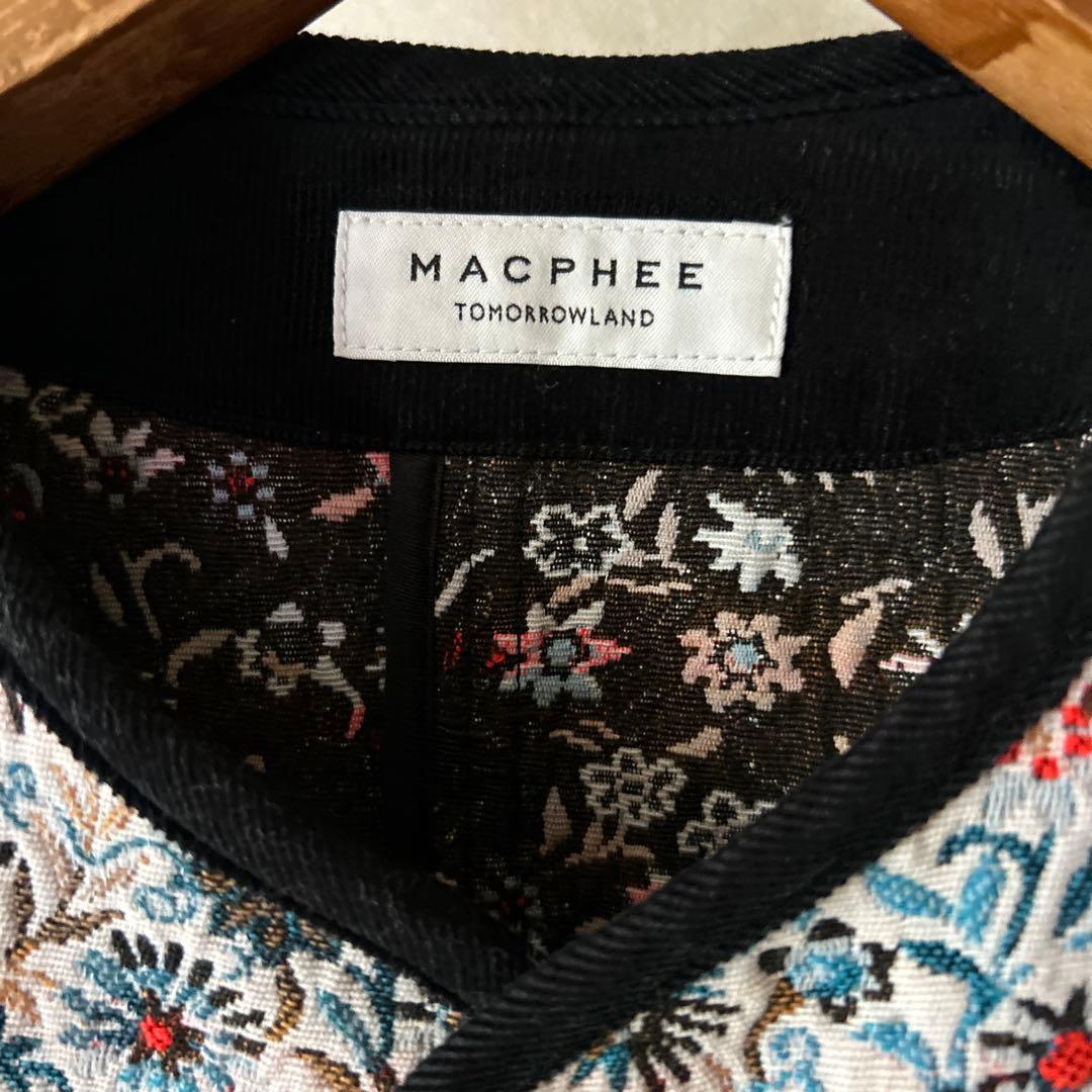 MACPHEE フローラルゴブラン ノーカラージャケット マカフィー　2023