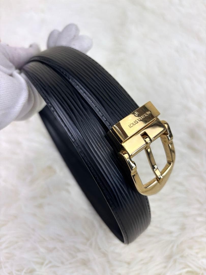 ルイヴィトン ベルト エピ ノワール ブラック ユニセックス ロゴ刻印