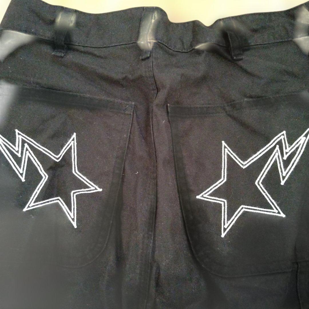 最終a bathing ape エイプ　カーゴパンツ黒S　ペインター