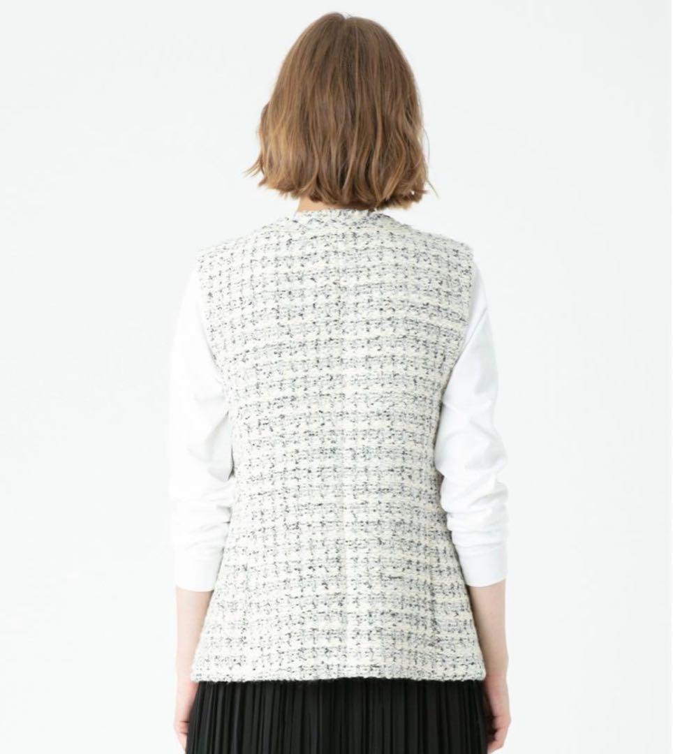 アルアバイル　FRALPIツイードジレ　ホワイト　ルルウィルビー