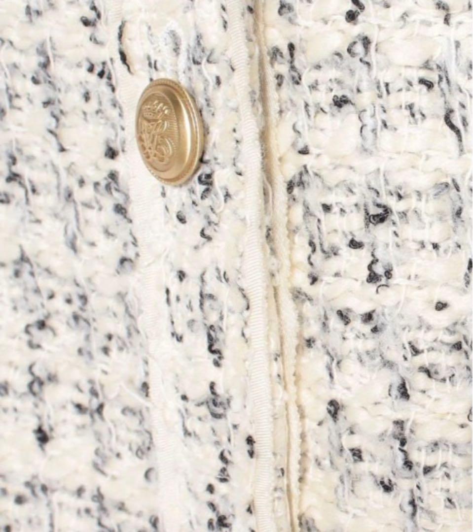 アルアバイル　FRALPIツイードジレ　ホワイト　ルルウィルビー