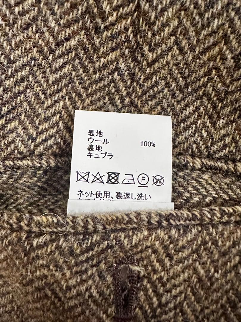 TOMORROWLAND シェットランド　ツイード　2プリーツ　トラウザーズ