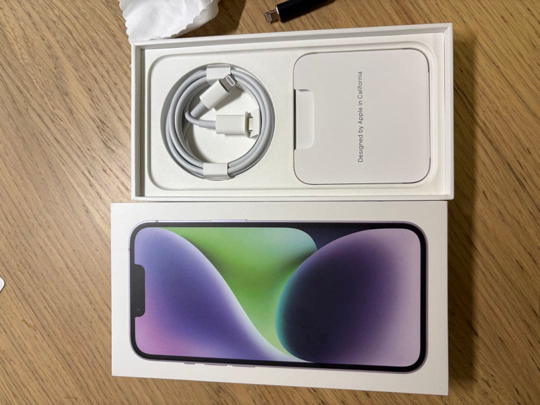 美品 Apple iPhone 14 256gbパープル 本体 85%