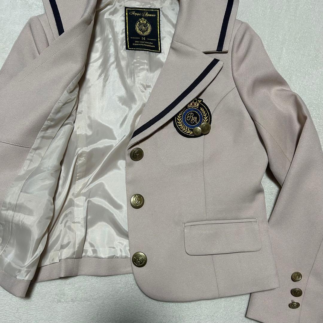 【未使用級】レピピアルマリオ　人気のセーラー襟　セットアップ　ピンクベージュ　M