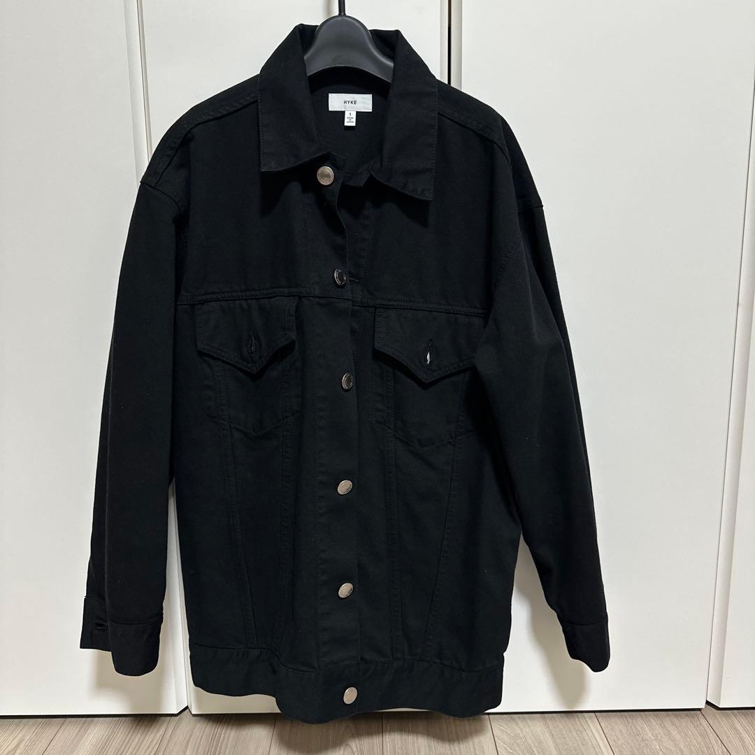 ジャケット・アウター HYKE BLACK 3rd denim jacket