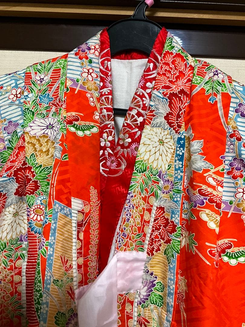 uuuu　七五三　着物　３歳　正絹