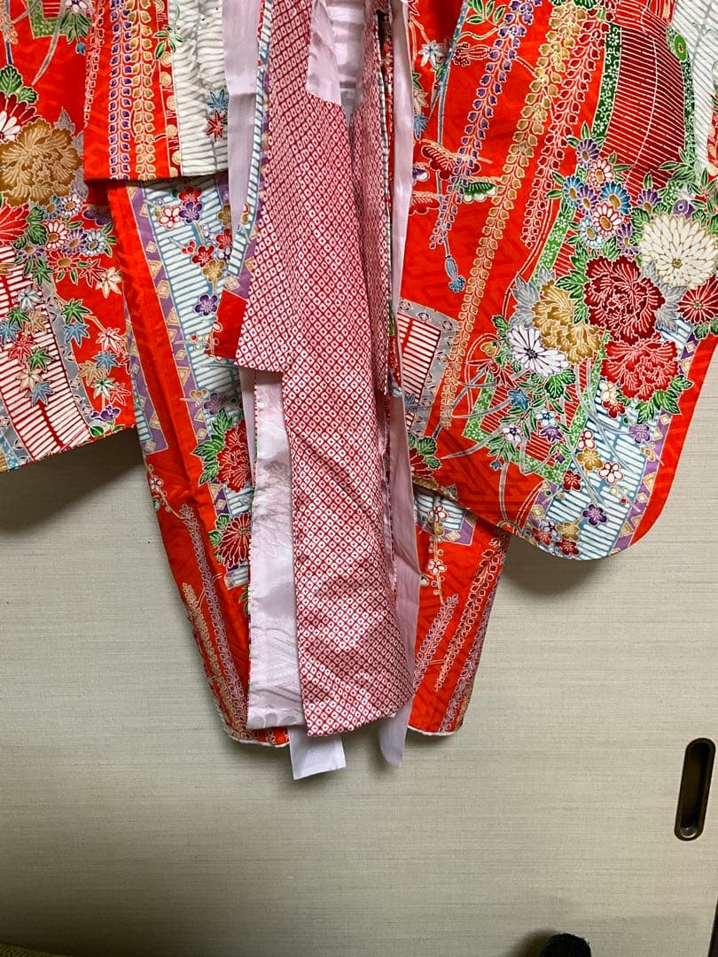 uuuu　七五三　着物　３歳　正絹