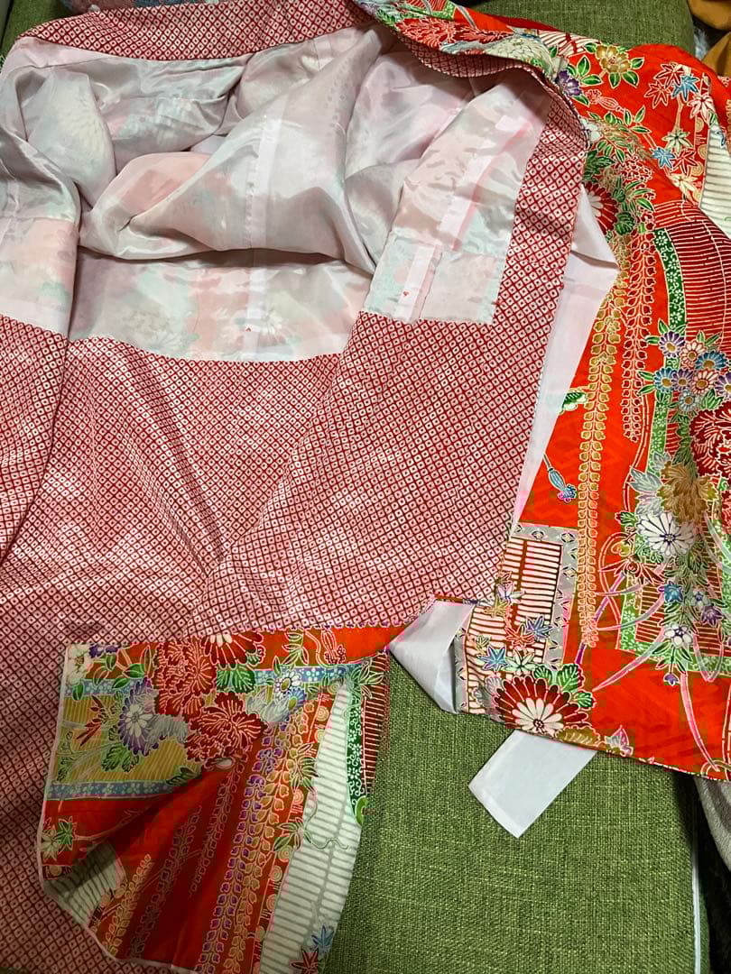 uuuu　七五三　着物　３歳　正絹