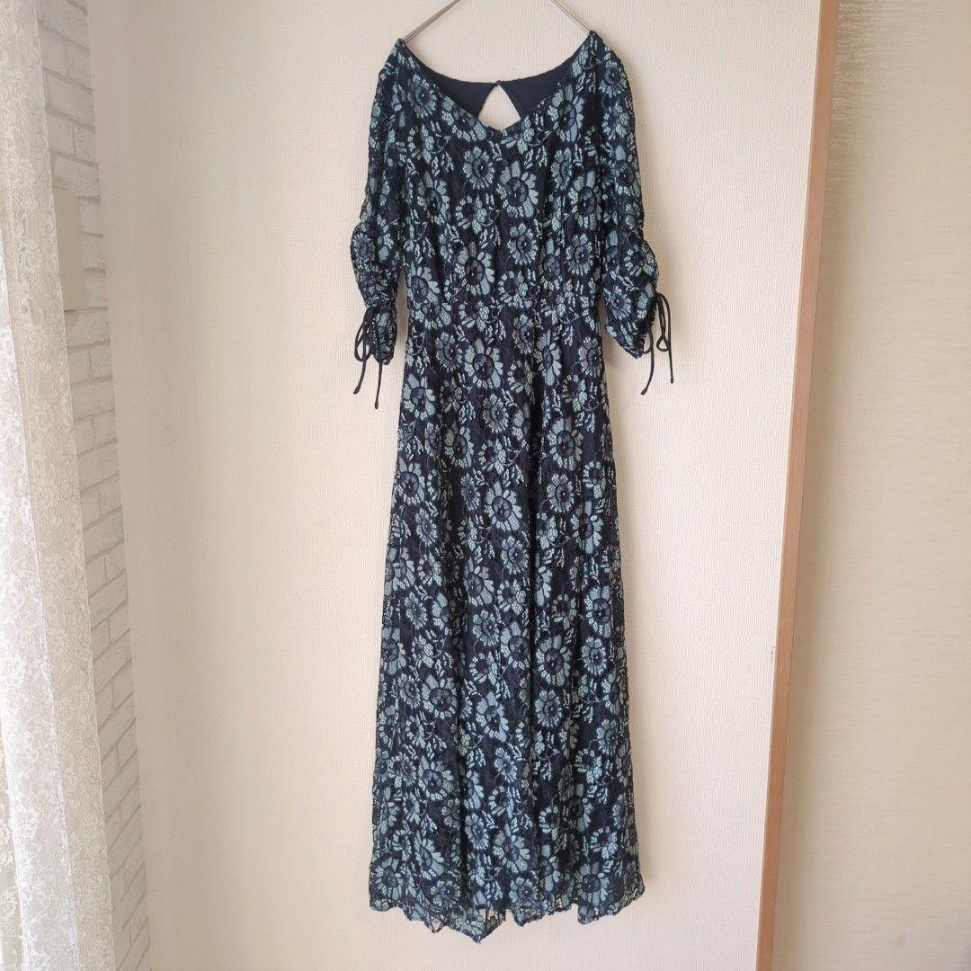 美品 Kastane カスタネ ドレス マキシワンピース 結婚式 パーティー M