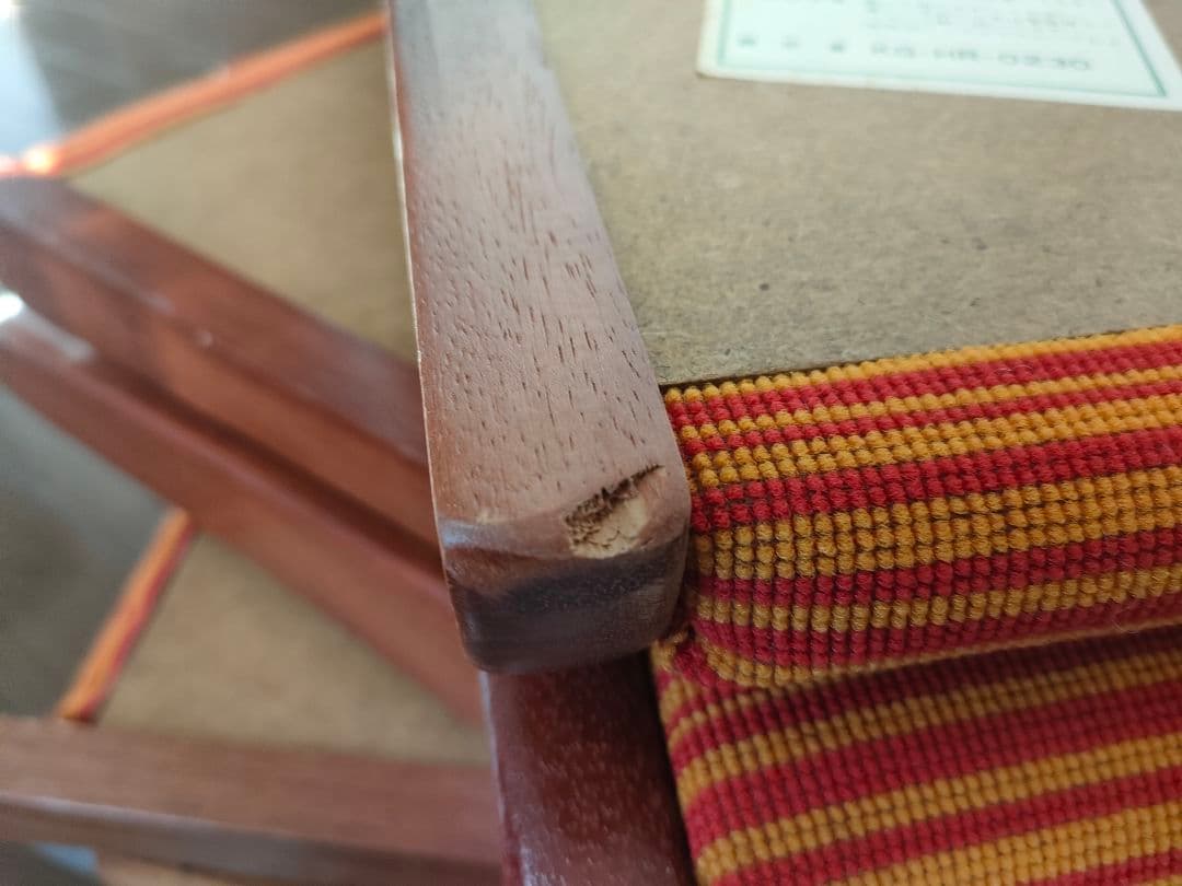 昭和レトロ　木製座椅子3脚セット