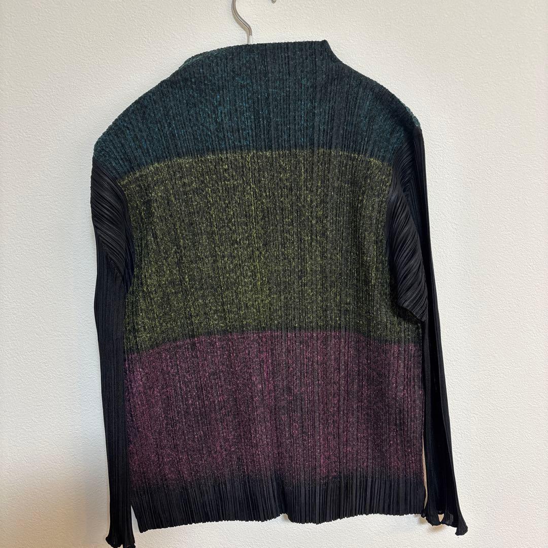 再お値下げ！PLEATS PLEASE イッセイミヤケ　リブ編みカーディガン