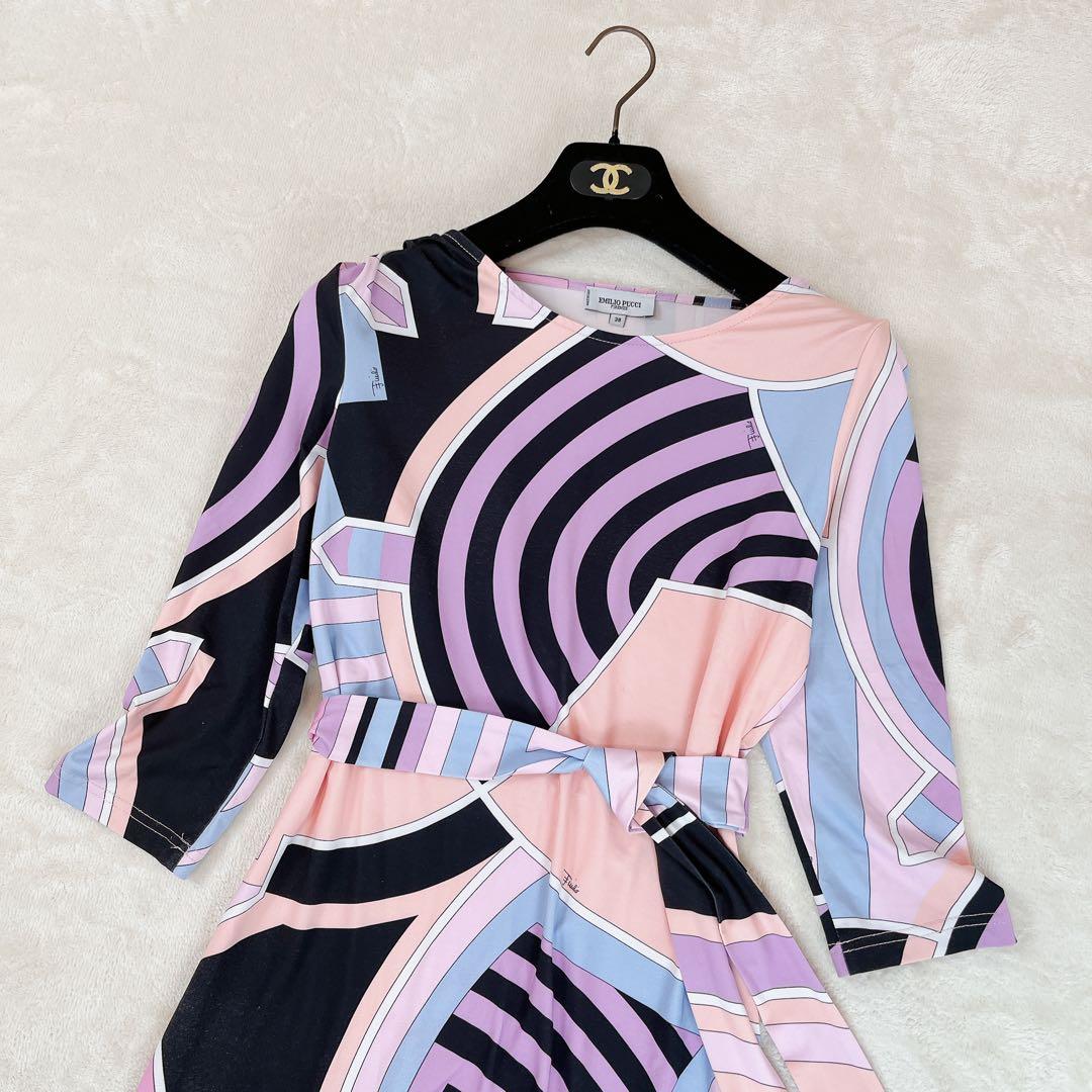 エミリオプッチ EMILIO PUCCI ワンピース ベルト シルク100％