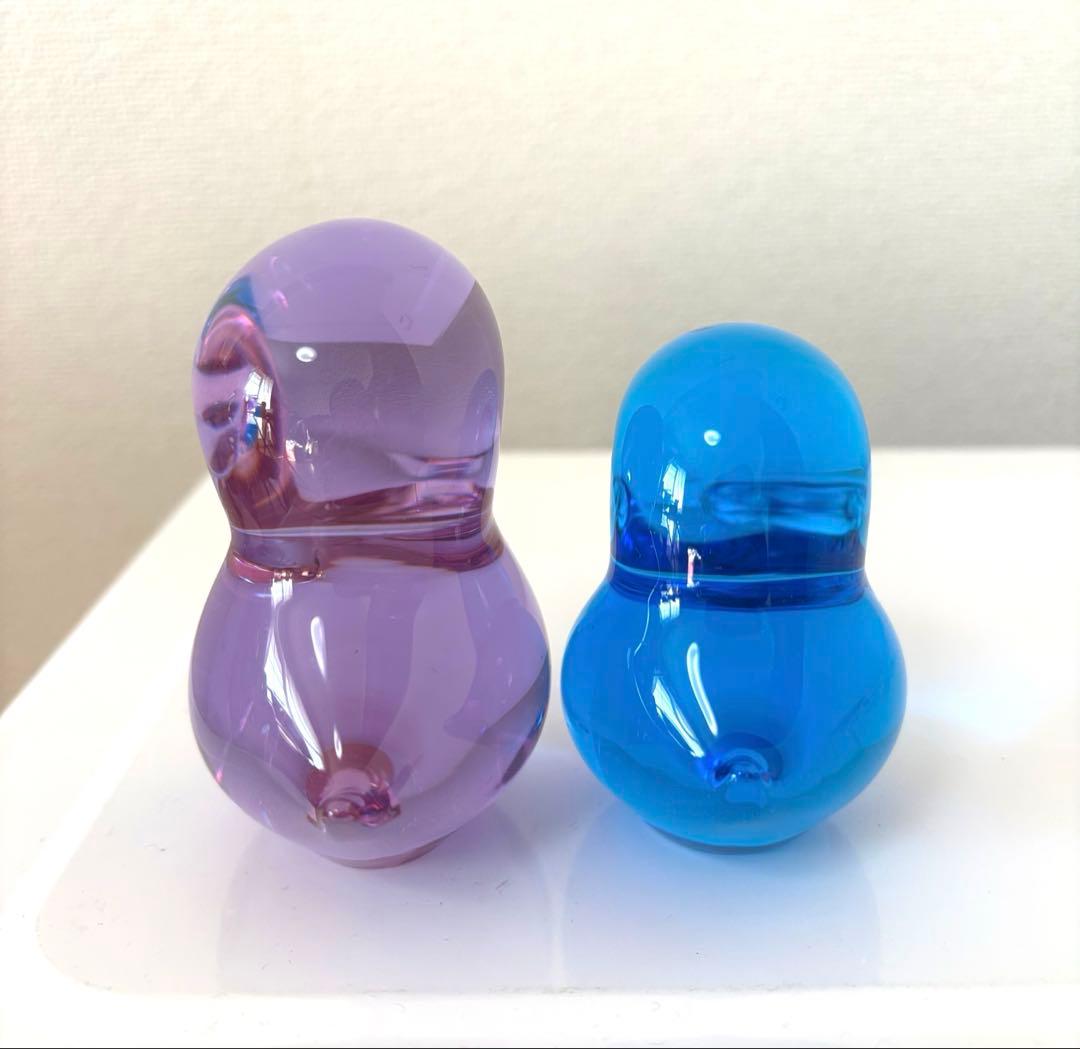 【FMkonstglasコンストグラス】ガラス製 鳥の置物 ペーパーウエイト