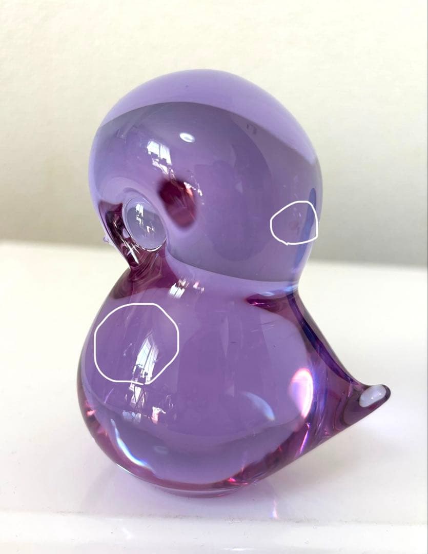 【FMkonstglasコンストグラス】ガラス製 鳥の置物 ペーパーウエイト