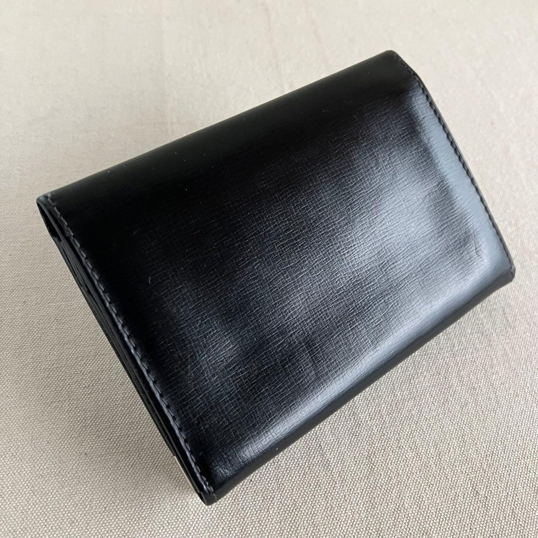 LOEWE 名刺入れ カードケース 黒 本革 アナグラム ロエベ