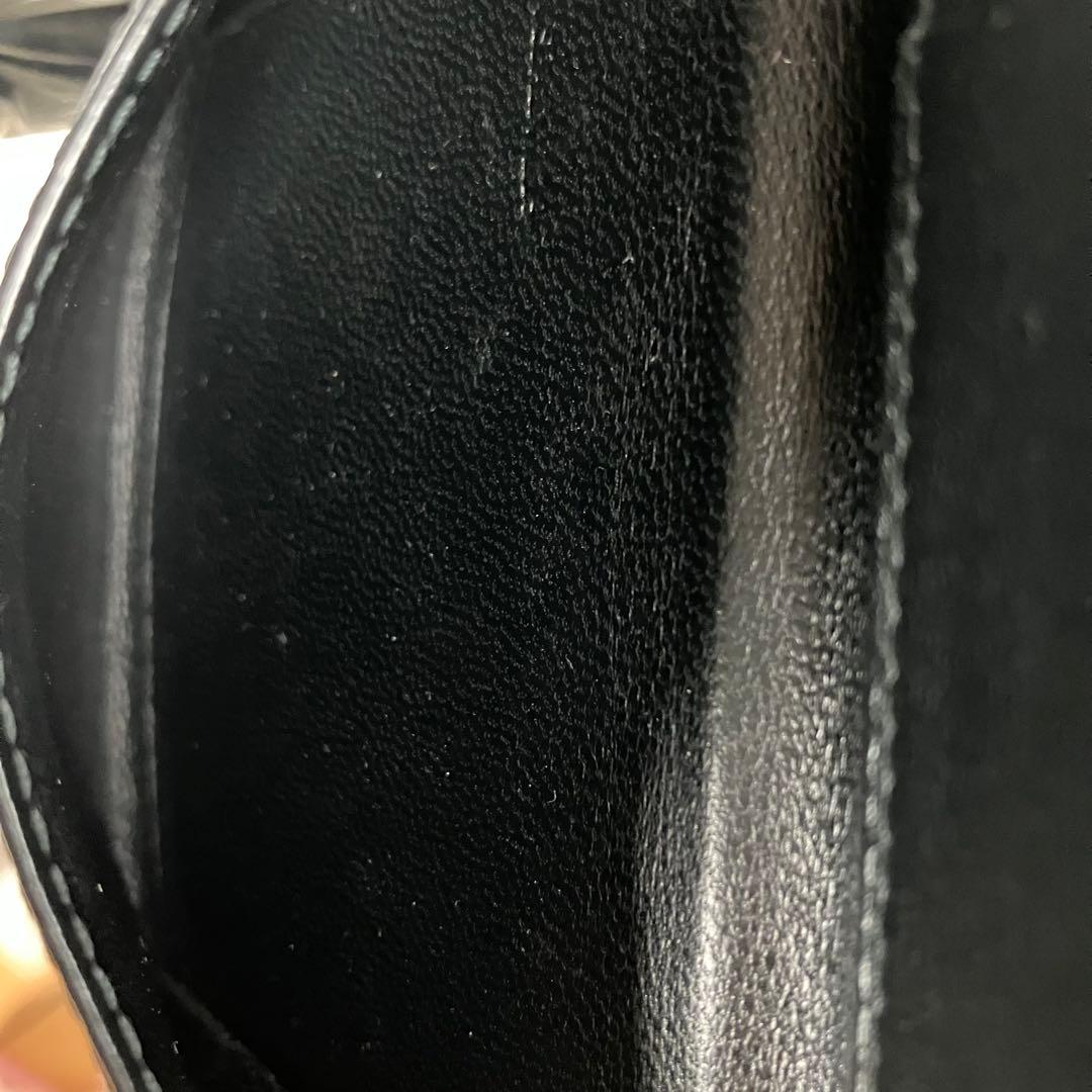 LOEWE 名刺入れ カードケース 黒 本革 アナグラム ロエベ