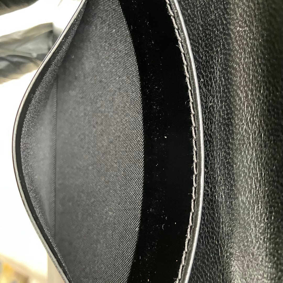 LOEWE 名刺入れ カードケース 黒 本革 アナグラム ロエベ