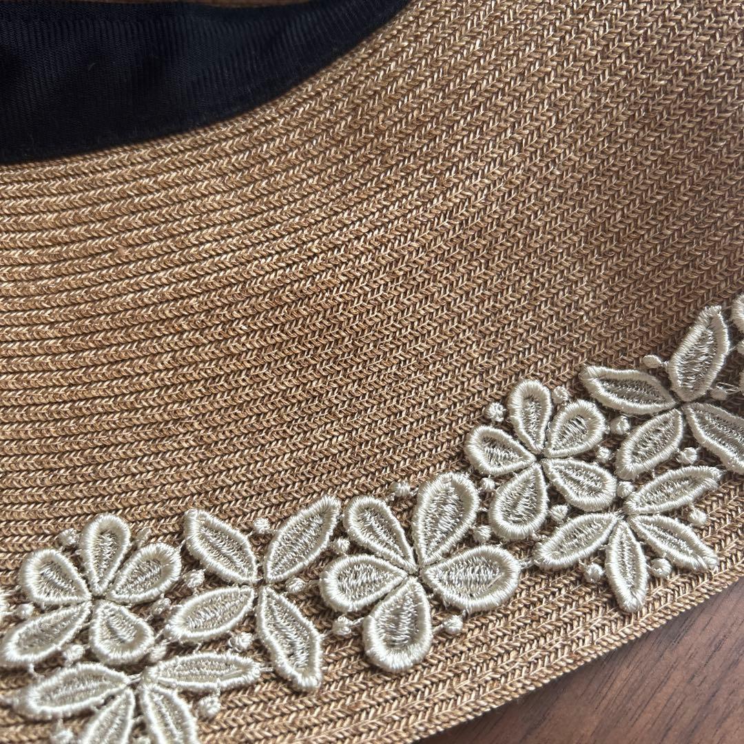 【美品】Athena New York 麦わら帽子 アシーナニューヨークレース❁