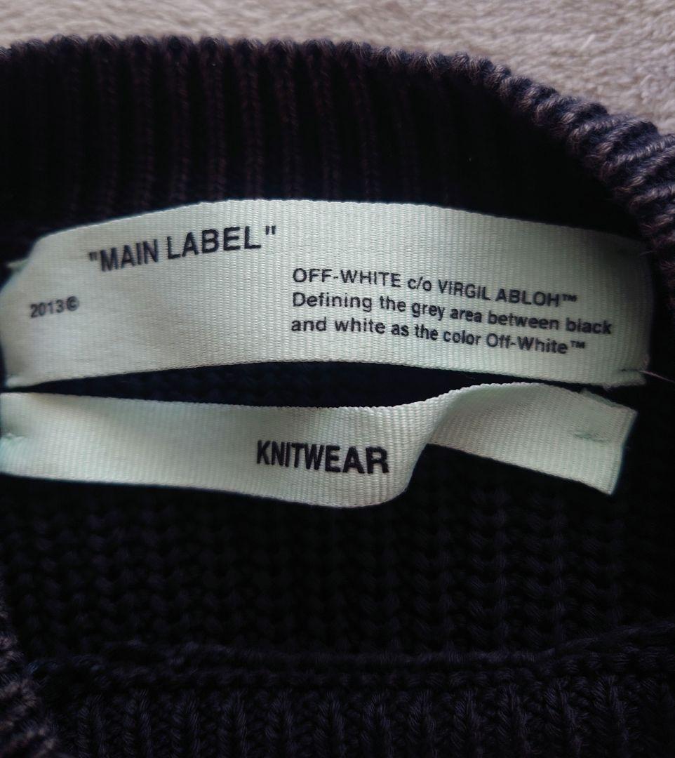 リブ編みニット セーター ダークグレー