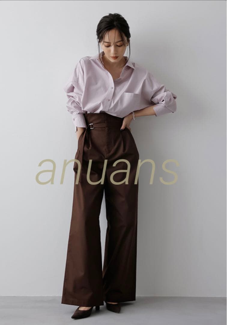 新品anuans♡ハイウエストワイドパンツ