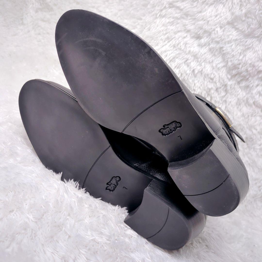 【未使用級】COACH コーチ ショートブーツ レザー ブラック シグネイチャー