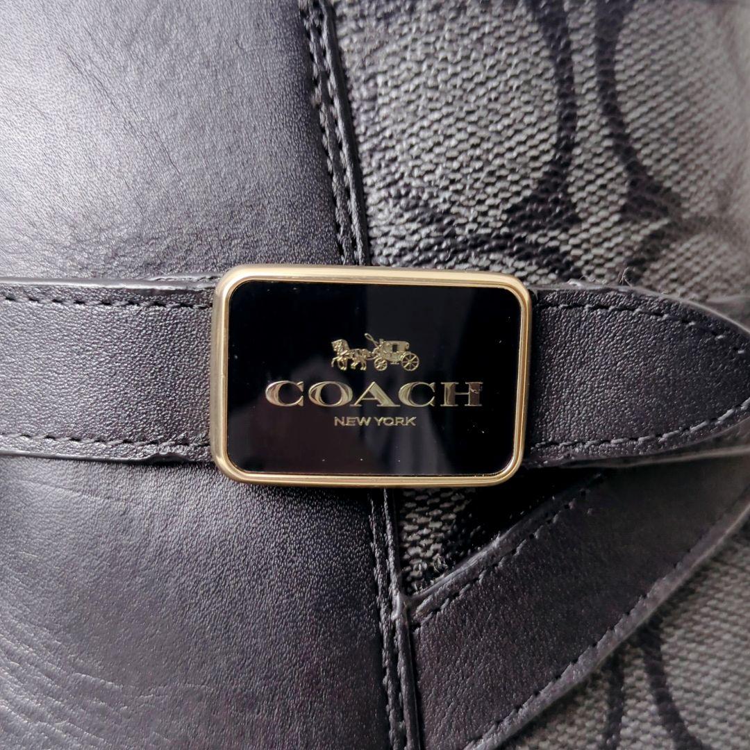 【未使用級】COACH コーチ ショートブーツ レザー ブラック シグネイチャー