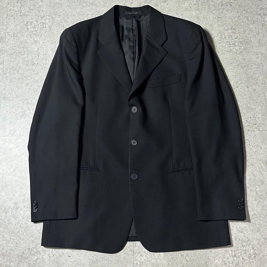 美品 90s EMPORIO ARMANI ウール セットアップ 黒 50