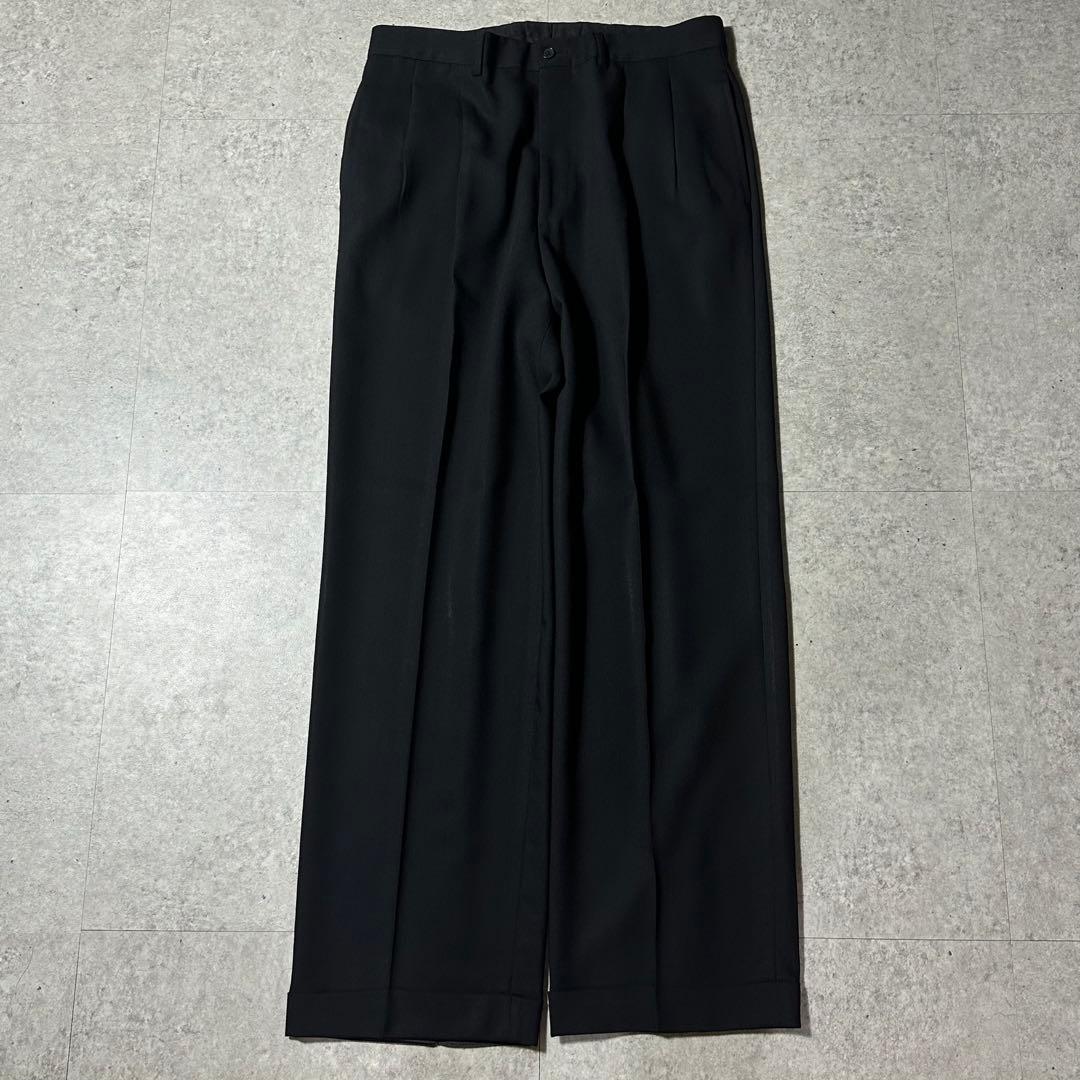 美品 90s EMPORIO ARMANI ウール セットアップ 黒 50