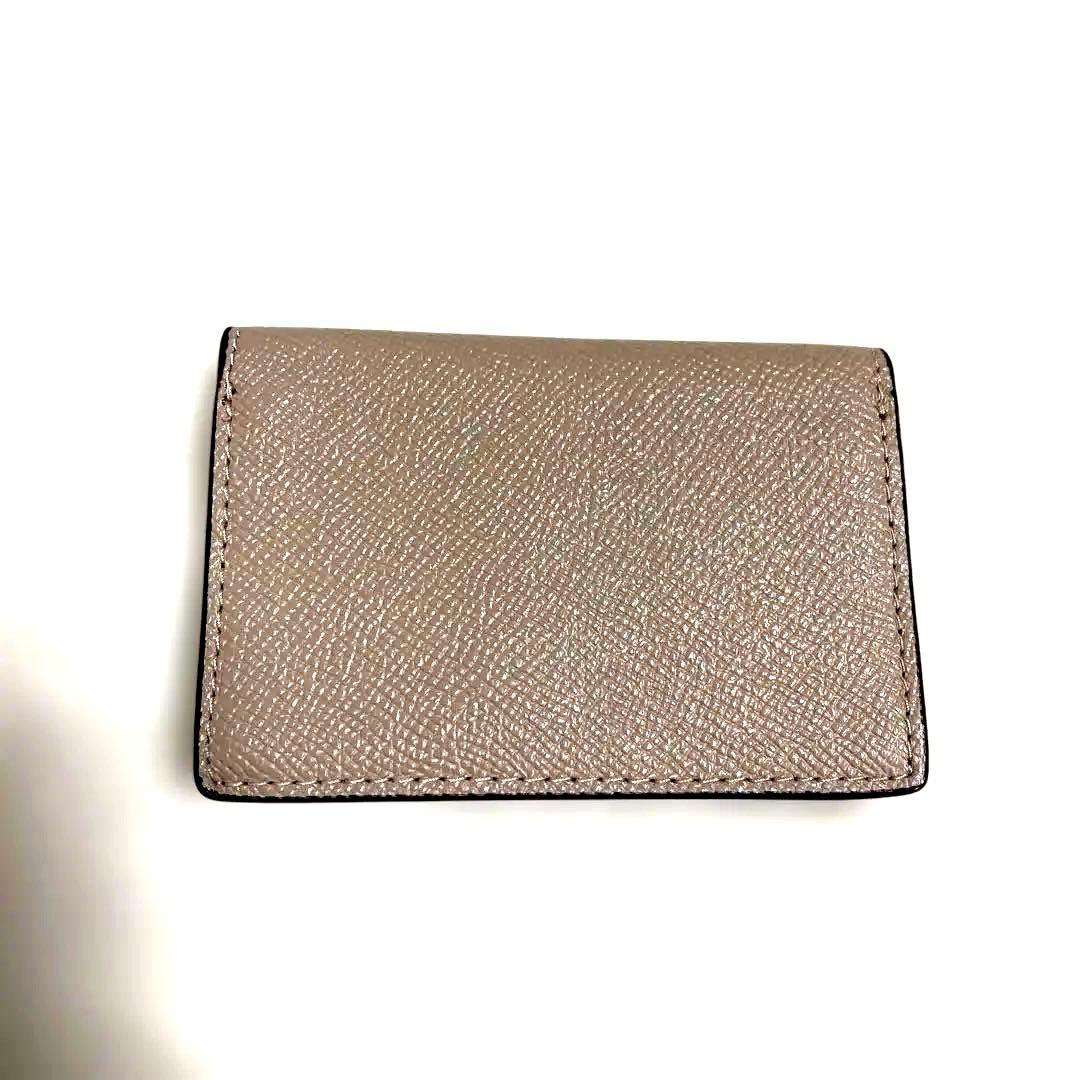 【新品未使用】COACH ビジネスカードケース 　ベージュ　レザー 名刺入れ