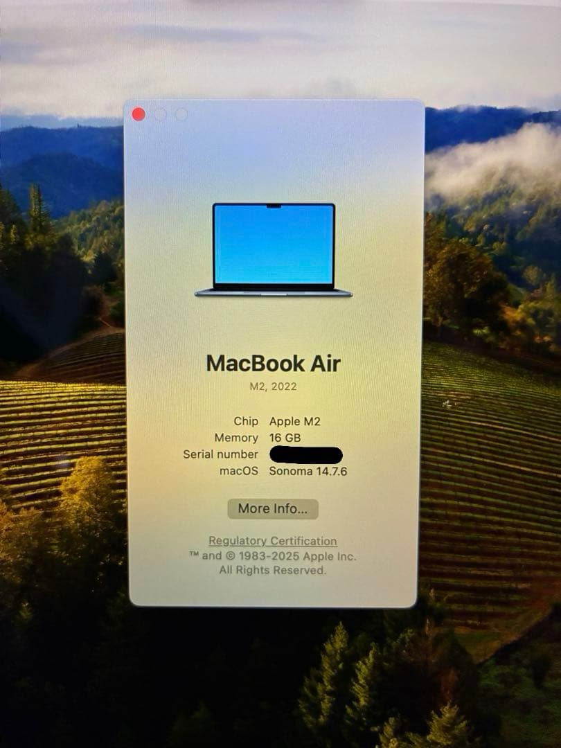 【即購入OK】MacBookAir M2 16/500 13インチ ミッドナイト
