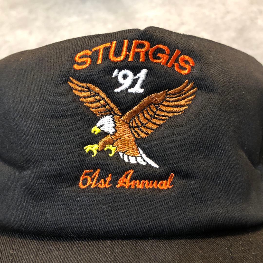 90s USA製 STURGIS 1991 トラッカーキャップ メッシュキャップ
