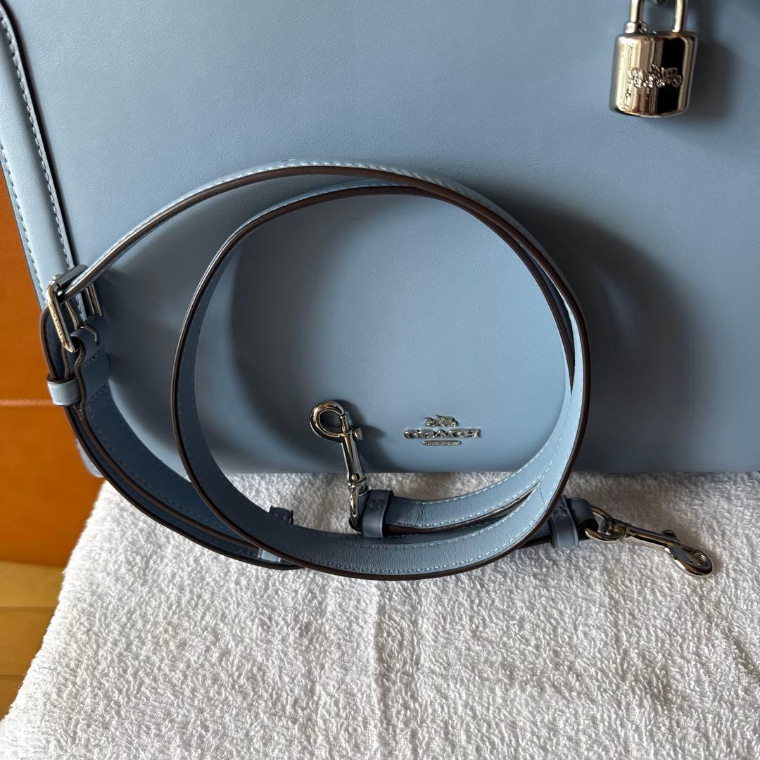 COACH ブルーハンドバッグ フォーマルバッグ