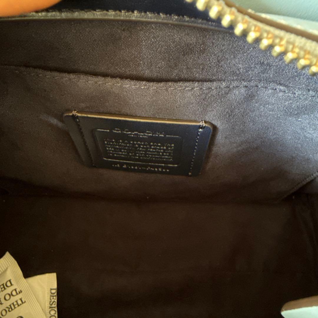 COACH ブルーハンドバッグ フォーマルバッグ