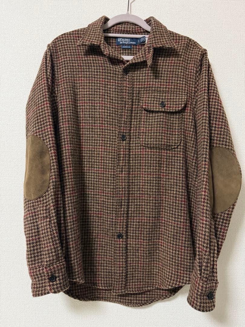 希少　POLO RALPHLAUREN シェットランド　ウール オーバー シャツ