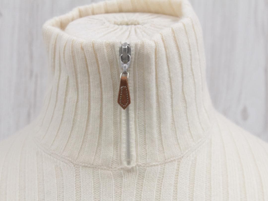 ▲専用 ブルネロクチネリ カシミヤ 100％ ジップアップセーター ホワイト系