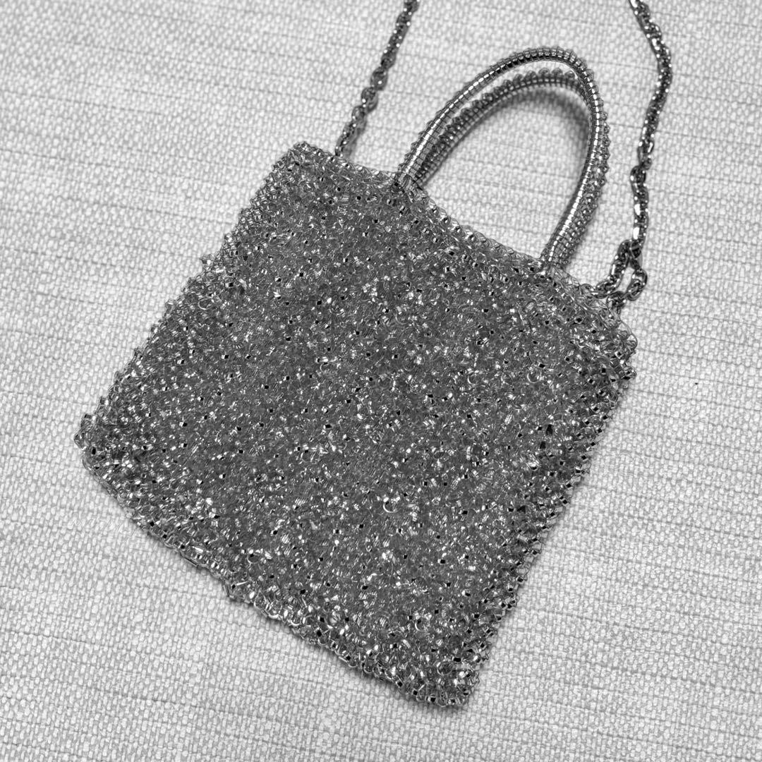 【未使用品/24時間以内発送】ペルラ グリッター/スクエア スモール/シルバー