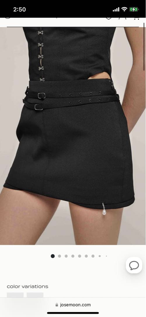 スカート josemoon GRID MINI SKIRT