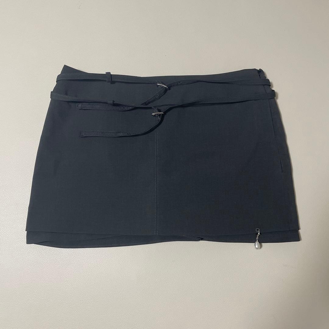 スカート josemoon GRID MINI SKIRT
