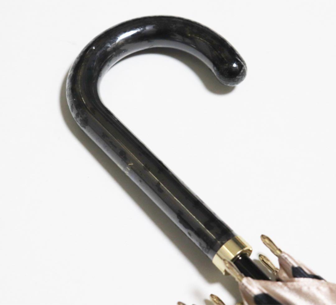 《ランバン オン ブルー》新品 ハート・大きなリボン柄 ャンプ長傘 雨傘 8本骨