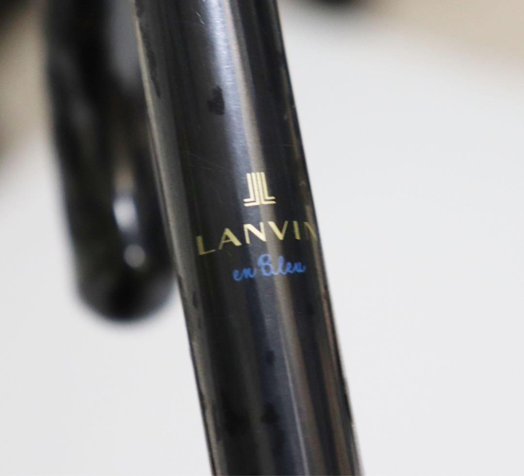 《ランバン オン ブルー》新品 ハート・大きなリボン柄 ャンプ長傘 雨傘 8本骨