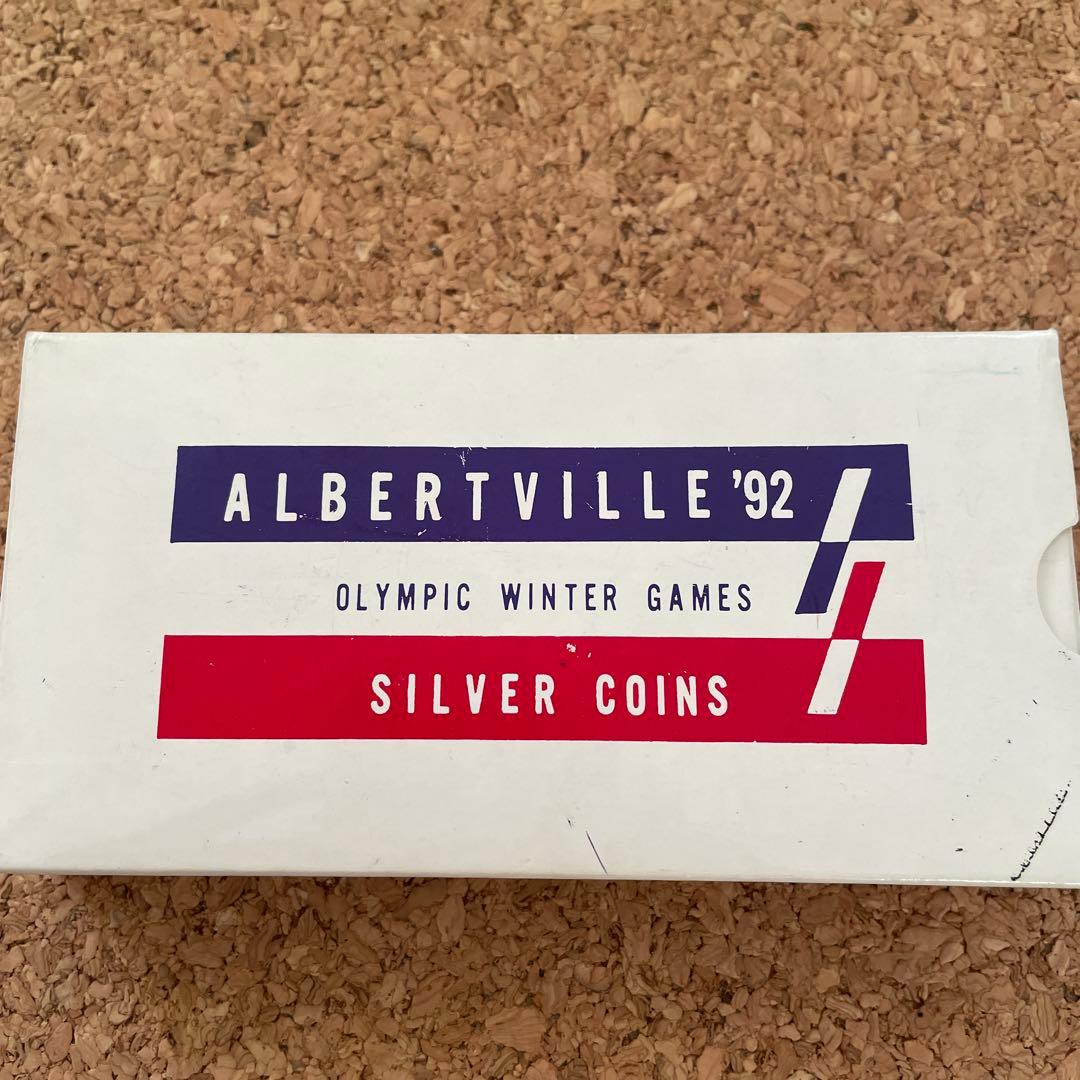 1992年アルベールビル冬季五輪記念銀貨第一次　2枚セット　ケース・説明書付