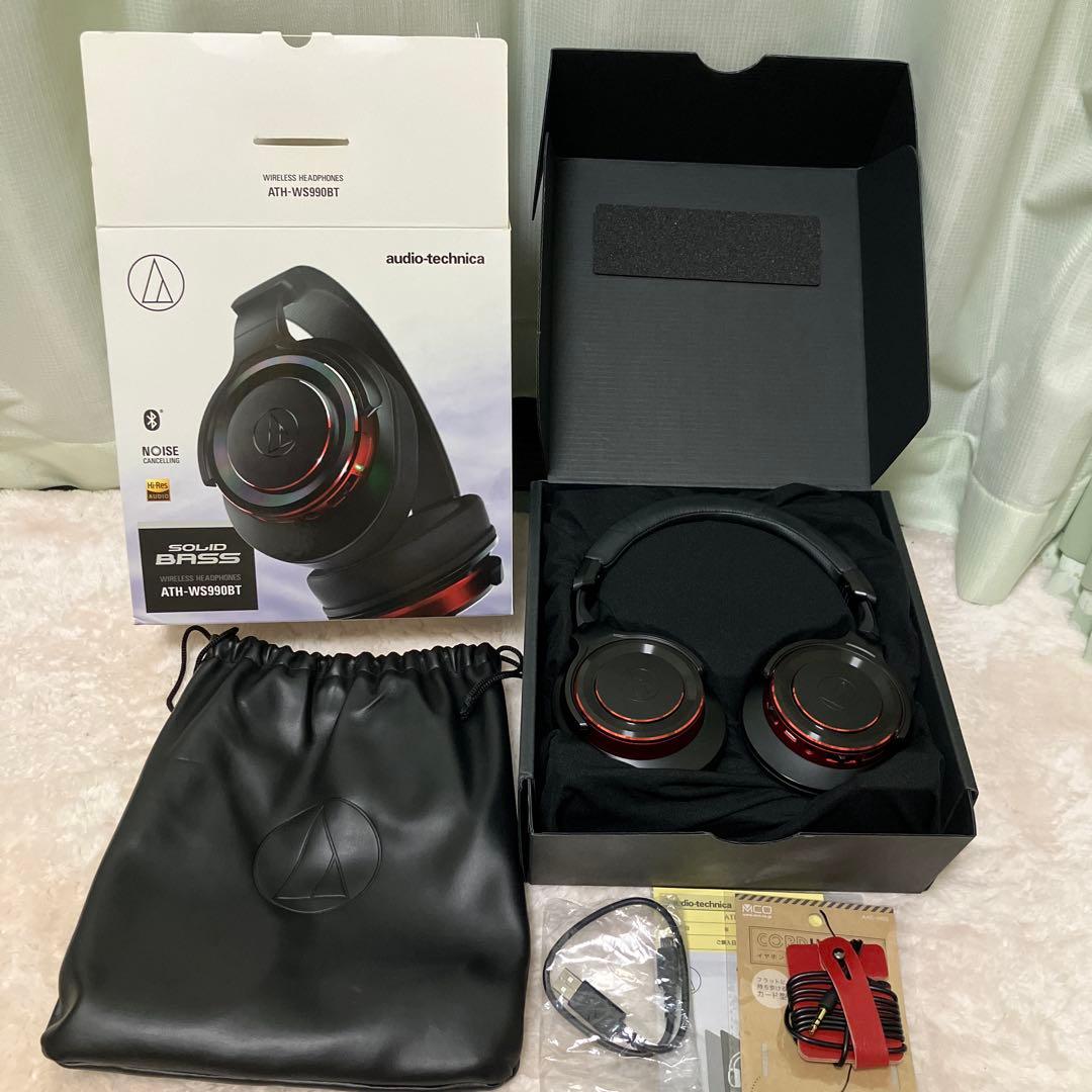 【美品】audio-technica ATH-WS990BT BRD ヘッドホン