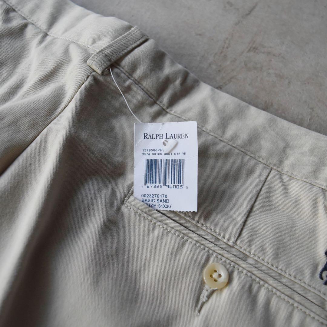 90s ラルフローレン ノータックチノ ポロチノ 未使用 W31 L30 レア