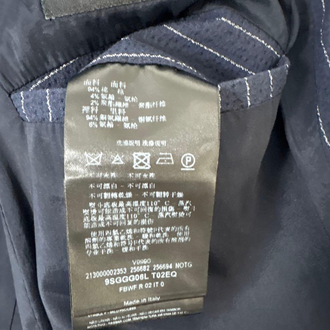 GIORGIO ARMANI ネイビー ストライプ ビジネススーツ セット48R