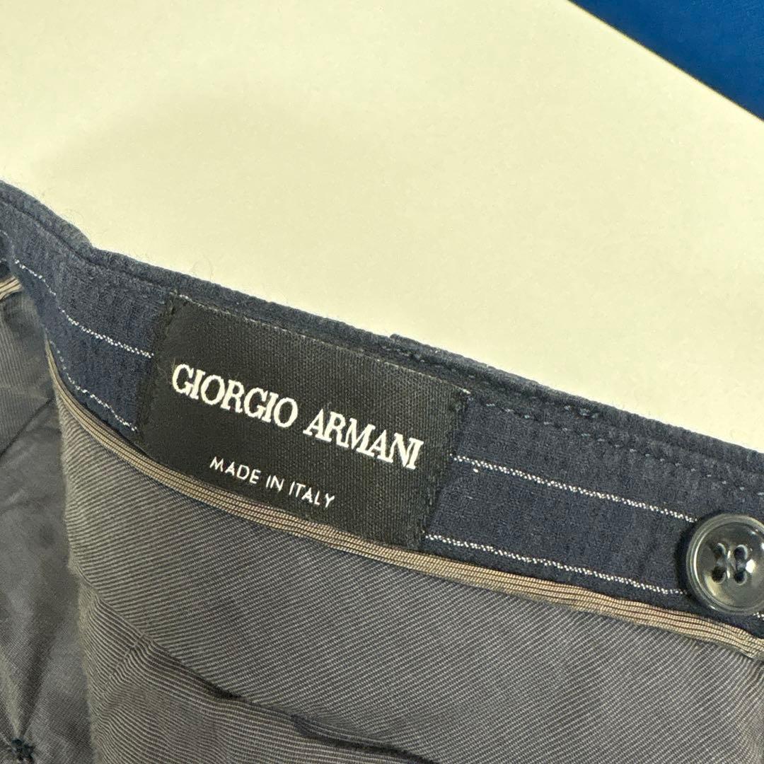 GIORGIO ARMANI ネイビー ストライプ ビジネススーツ セット48R