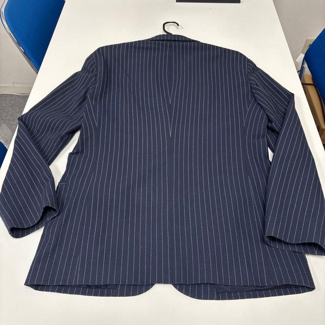 GIORGIO ARMANI ネイビー ストライプ ビジネススーツ セット48R