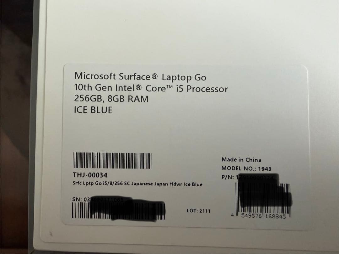 Windowsノート本体 Microsoft Surface Laptop Go Win11 Pro