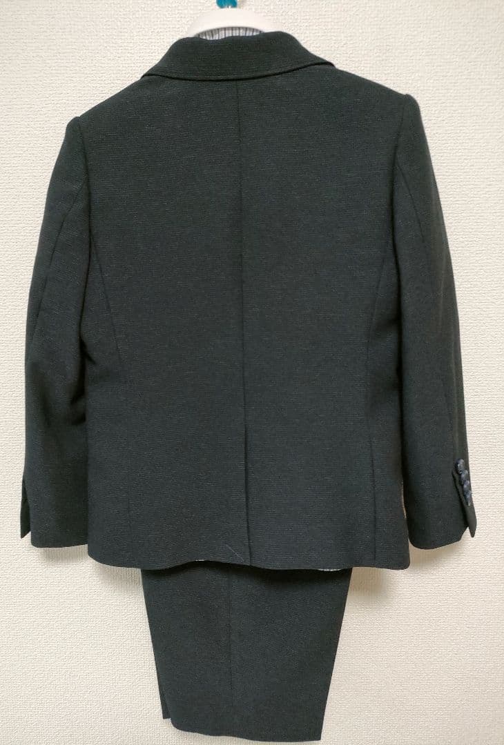 新品 ＊ 【120】 プティマイン スーツ フォーマル グレー 飛行機 入学式