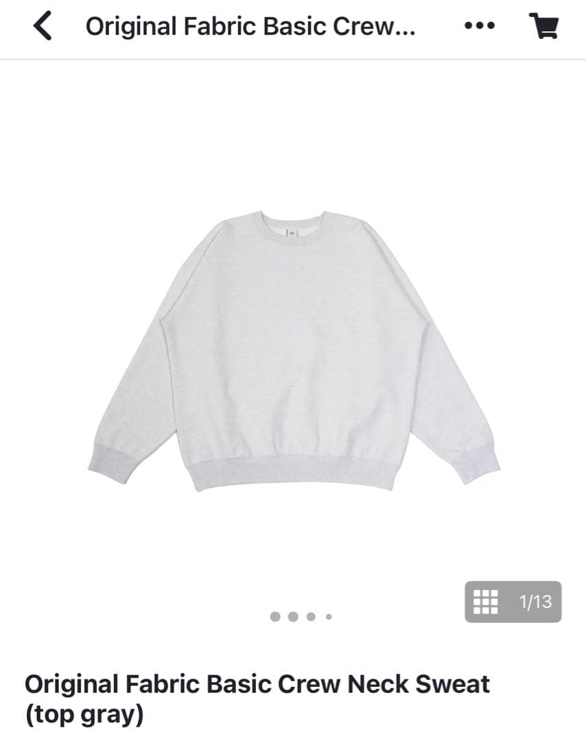 トップス OVY Original Fabric Basic CrewNeck