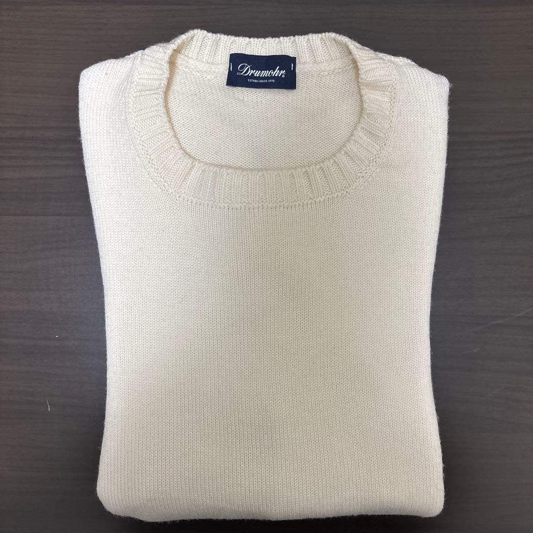 ⭐️Drumohr ドルモア ウール100%クルーネック ニット セーター 44
